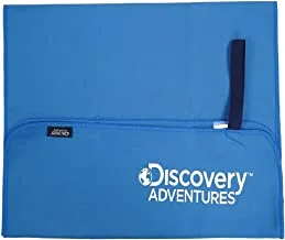 Discovery Adventures Microfiber Quick Drying Gym Towel With A Carrying Bag, Super Absorbent Towel,80×40Cm, For Junior, Adults, Travel, Camping, Pool, Yoga, Outdoor And Picnic - Blue