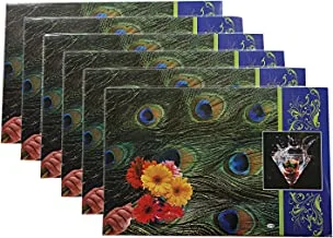 Kuber Industries PVC 6 Pieces Reversible Dining Table Placemat Set (Multi) -CTLTC11306