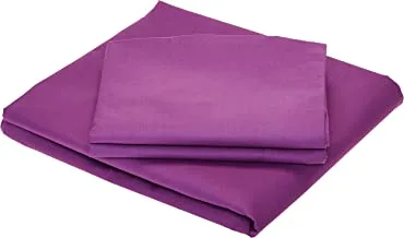 IBed Home Solid Colors bedsheets 3 Pieces bedding Set, 200 TC, King Size, IBed Home Purple