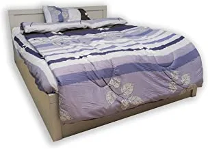Dream Lotus Comforter Set, 6 Pcs, Cotton, Multicolour, King size