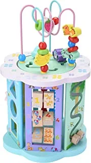 Babylove Wooden Activity Cube House Gear Four-Sided For 1 - 4 Years