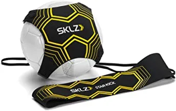 SKLZ Star-Kick مدرب كرة قدم فردي قابل للتعديل بدون استخدام اليدين - يناسب أحجام الكرة 3 و 4 و 5