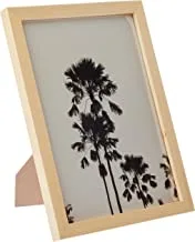 LOWHA long Palm Trees Wall Art with Pan Wood framed Ready to hang for home, bed room, office living room Home decor hand made wooden color 23 x 33cm By LOWHA