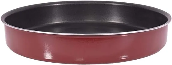 Non Stick Round Tray By Royalford, Aluminum, Red, Rf-1145-Rt28