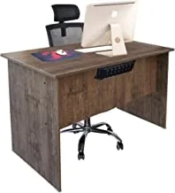 MAHMAYI OFFICE FURNITURE MP1 120x60 Brown Writing Table without Drawer - Office Desk with Cable Management & Gaming Style Mouse Pad for Home & Office Work, Study, and Gaming Essentials