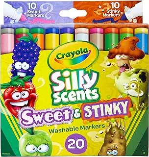 20 ct. Silly Scents Sweet & Stinky, Washable, Broad Line Markers