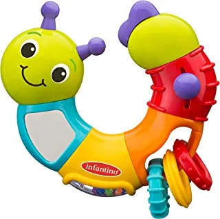 Infantino Twist & Play Caterpiller Rattle |Baby Rattling Toy| 1 Count (Pack of 1)