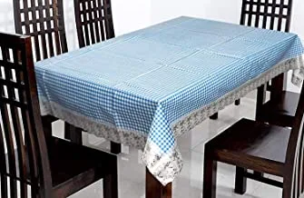 غطاء طاولة سفرة PVC 6 مقاعد من Kuber Industries (أزرق)