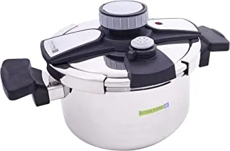 Royalford Stainless Steel Pressure Cooker Silver 5 Ltr, RF7604