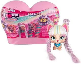 Vip Pets Mini Fans - Surprise Collectable Mini Dog Doll With Extra-Long Hair & Comb, Magic Rainbow Water Reveal - Assorted Surprise Model, Multicoloured