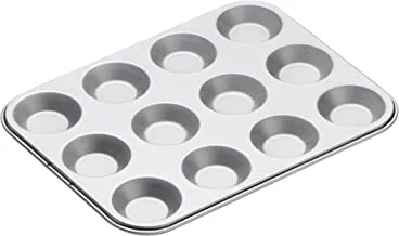 Kitchencraft Non-Stick Twelve Hole Shallow Pan, 31 Cm X 24 Cm Size