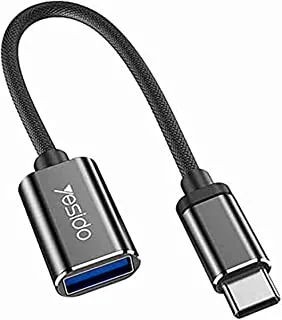 Yesido GS01 Type -C OTG نقل بيانات USB 3.0 فائق السرعة - أسود