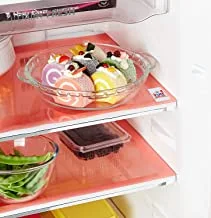 Fun homes 6 pieces pvc refrigerator/fridge multipurpose drawer mat set (red) (fun0154)