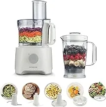 Kenwood Food Processor 800W Multi-Functional with Reversible Stainless Steel Disk, Blender, Whisk, Dough Maker, Citrus Juicer FDP303WH White,