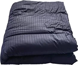 Hotel Linen Klub 4Pc Single Comforter Set, 100% Cotton Dobby Box Sateen, 250Gsm Soft Fiber Filling, 160 X 240 cm , Black