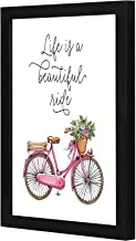 Lowha Life Is A Beautiful Side Wall Art Wooden Frame Black Color 23X33Cm By Lowha