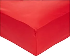 طقم شرشف سرير بمقاس مطاطي أحمر مورانو - 3 قطع أحمر