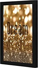 LOWHA Dream golden Wall art wooden frame Black color 23x33cm By LOWHA