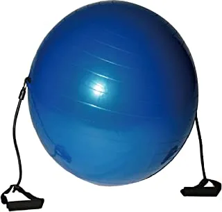 Hirmoz Gym Exercise Ball With Expanders 65Cm By Ironmaster, For Training Balance, Fitness Stretching Training