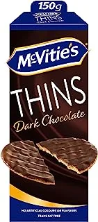 Mcvitie's Digestive Dark Chocolate Biscuits Thins, 150G - Pack Of 1