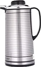 Royalford Vacuum Flask - Coffee Heat Insulated Thermos, 1.6 Liters, Silver, Rf5754