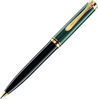 قلم حبر جاف Pelikan Souveraen K600 أسود وأخضر مع زخرفة ذهبية | علبة هدايا | 5589