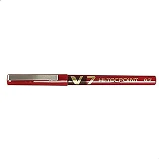 قلم بايلوت V7 هاي Tecpoint أحمر عبوة من 12 قلم