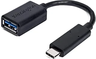 كنسينغتون CA1000 USB-C إلى USB-A محول لأجهزة الكمبيوتر - أسود