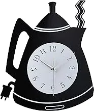Shallow Plastic Teapot Shaped Kitchen Clock - BD-CLK-TP, Black