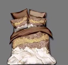 Floral 6Pcs Comforter Set By Million, King Size, Cotton, Medium Filling, P-45, Multicolor
