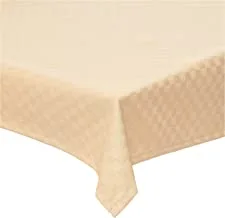 غطاء طاولة دوبي جاكار قطن 100٪ برنسيس - 140x220 سم - بيج 1 قطعة