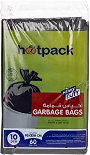 Hotpack Heavy Duty Black Garbage Bags 95Cmx120Cm -10 Pcs