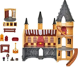 Wizarding World ، Magical Minis Hogwarts Castle مع 12 من الملحقات والأضواء والأصوات ودمية هيرميون الحصرية ، ألعاب أطفال للأعمار من 5 سنوات فما فوق