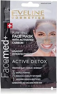 Eveline Facemed Plus Active Detox Purifying Face Mask with Activated Carbon Against Imperfections, 10 ml