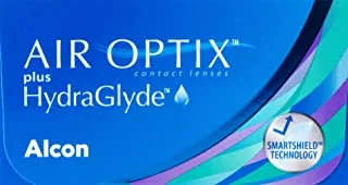 عدسات Air Optix HydraGlyde اللاصقة الشهرية ديوبتر (+6.50) - 6 عدسات