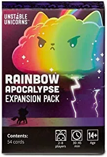 Unstable Unicorns Rainbow Apocalypse Expansion Pack - Designed To Be Added To Your Unstable Unicorns Card Game
