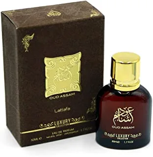 Lattafa Oud Assam Luxury Collection For Unisex Eau De Perfume 50 ml, 6291107455983