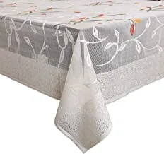 Kuber Industries 6 Seater Dining Table Cover, Cotton, Cream, 150X225 Cm-60X90 Inche