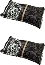 Pack of 2 Velvet Queen Pillowcases,Shams Floral Pattern, Zipper Closure Style, Zippered Pillowcases, Ultra Soft And Premium Quality Size:50 * 75 Cm