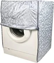 Kuber Industries™ Front Load Fully Automatic Washing Machine Cover In Square Design Grey Color (Suitable For 6 Kg, 6.5 Kg, 7 Kg, 7.5 Kg) (Wmcf03)