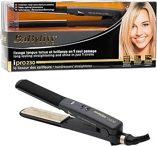 BaByliss Hair Straightener, Up to 215°, Self Adjusting Heating Element, Ultra Fast Heat Up, Advanced Ceramic Technology, ST86SDE, Black