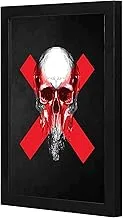 Lowha LWHPWVP4B-1405 X Skull Black Wall Art Wooden Frame Black Color 23X33Cm By Lowha