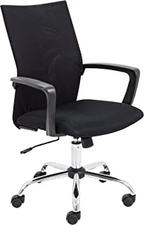 كرسي مكتب شبكي من Hippo بذراعين ، كرسي دوار للمكتب المنزلي ، شبكي ، أسود