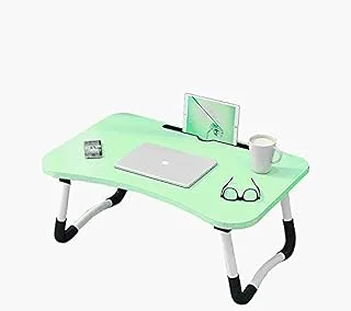 مكتب كمبيوتر محمول Datazone ، طاولة قابلة للطي وخفيفة الوزن ، طاولة مكتب صغيرة مع فتحة لوضع أجهزة iPad والهواتف ، وأرجل غير قابلة للانزلاق ، للاستخدام الداخلي والخارجي ، والدراسة ، والقراءة ، وتناول الطعام ، DZ-TP002 (أخضر)