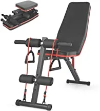 COOLBABY Adjustable Weight Bench Sit Up Bench Multi-purposed Incline/Decline Fitness Bench Fitness Training Exercise GYM Black