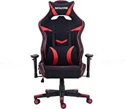 Gaming chair with adjustable armrest for player black/red