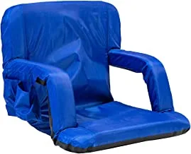 ALSafi-EST Ground Folding Chair With Armest, Portable, Adjustable - Blue, L