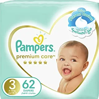 Pampers Premium Care, Size 3, Midi, 6-10 kg, Mega Pack, 62 Diapers