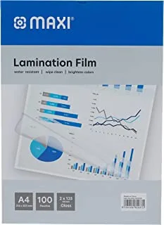 MAXI LAMINATION FILM 216X303MM 125MIC IN A BOX OF 100PC