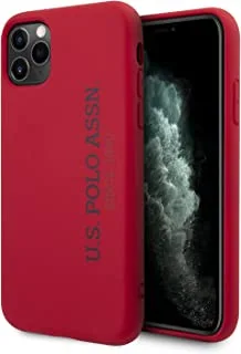 U.S.Polo Assn. Silicone Effect Case Vertical Logo For Iphone 11 Pro - Red